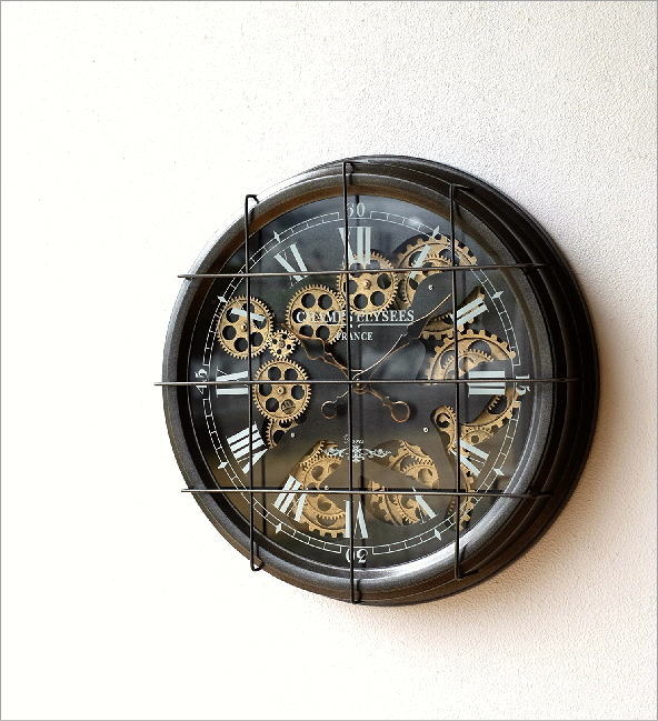 アイアンの掛け時計 ギアーB(1)
