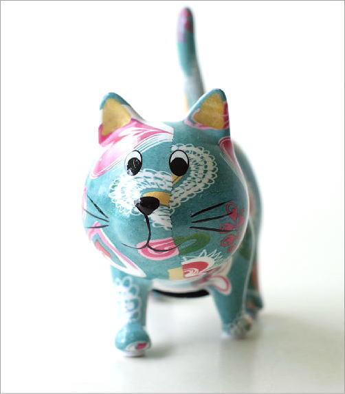 陶器のカラフル貯金箱 ミニキャッツ(2)