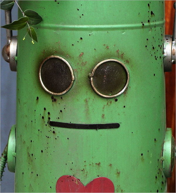 シャビーロボットのフラワーポット のっぽ(2)