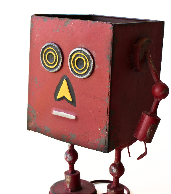 シャビーロボットのフラワーポット しかく(2)