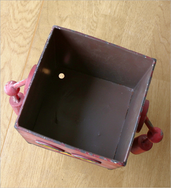 シャビーロボットのフラワーポット しかく(3)