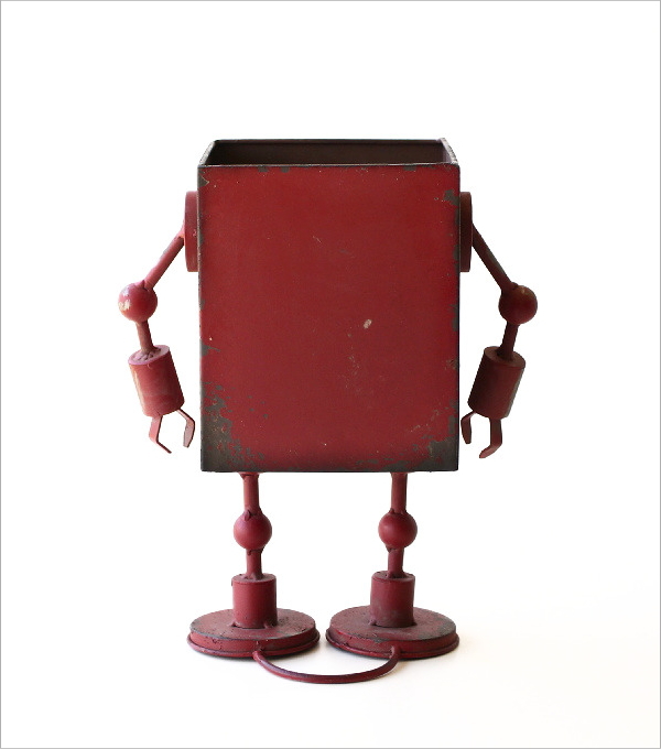 シャビーロボットのフラワーポット しかく(5)