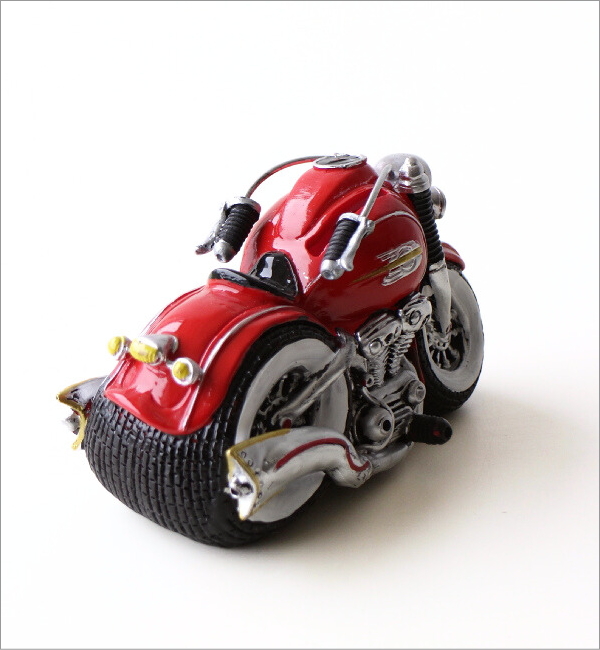 貯金箱 バイク 置物 オブジェ おしゃれ かわいい 500円玉 オートバイ