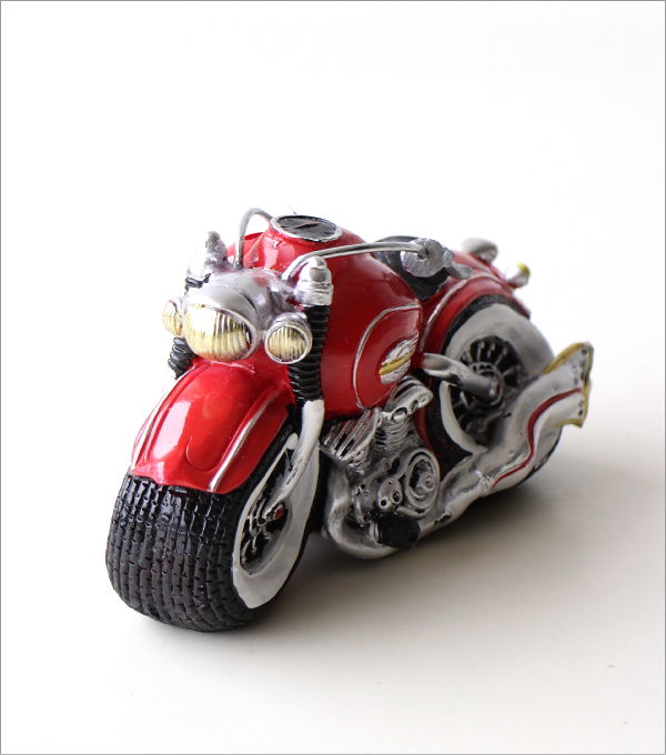 貯金箱 バイク 置物 オブジェ おしゃれ かわいい 500円玉 オートバイ