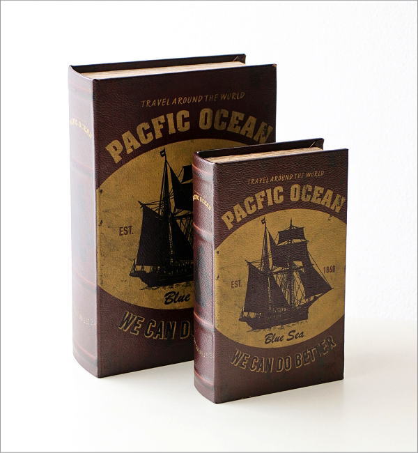 BOOK BOX 大・小 2個セット B(8)