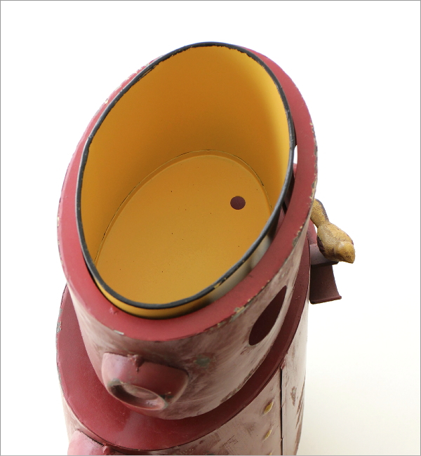 ブリキロボのフラワーポット Red(3)