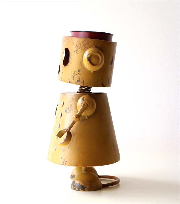 ブリキロボのフラワーポット Yellow(4)