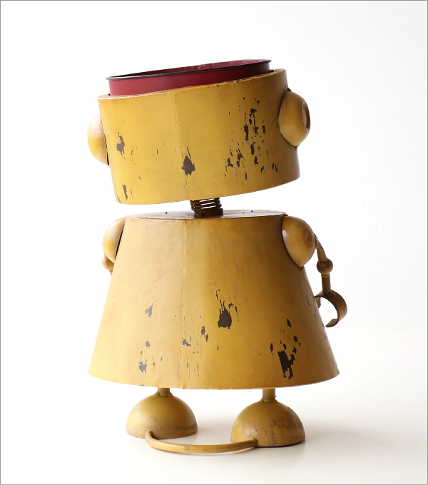 ブリキロボのフラワーポット Yellow(5)