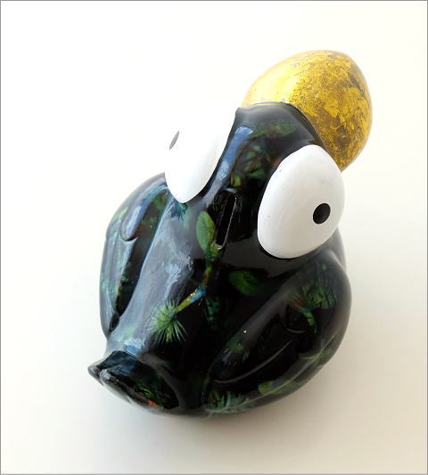 陶器のカラフル貯金箱 トリ(3)