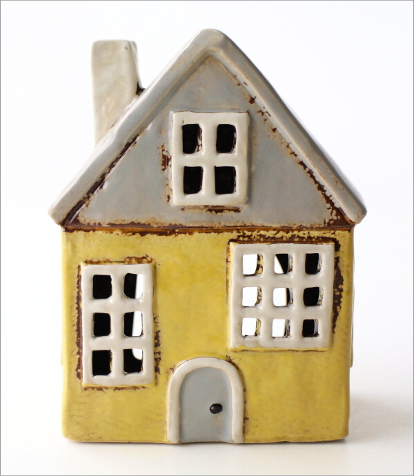 ①メルヘンのお家☆大型キャンドルハウス 楽天市場】キャンドルホルダー 家 おうち ハウス 陶器 キャンドル