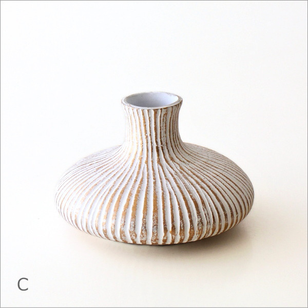 一輪挿し、陶器、花瓶 一輪挿し/しのぎ/藍色 | 陶工房 Ron | 糸島くらし×ここのき 公式通販サイト