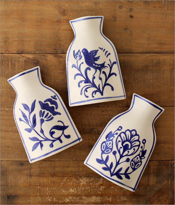 エキゾチックな磁器のフラワーベースM 3タイプ(2)