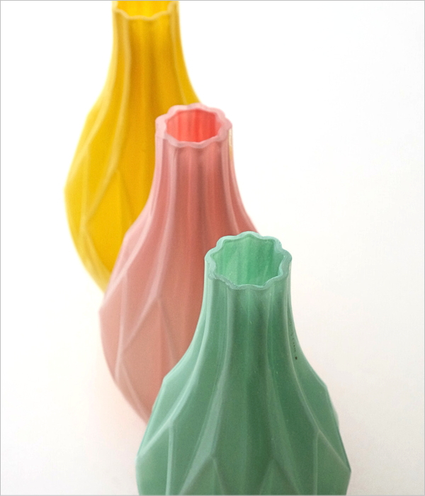 MILK GLASS  VASE ダイヤ 3カラー(4)