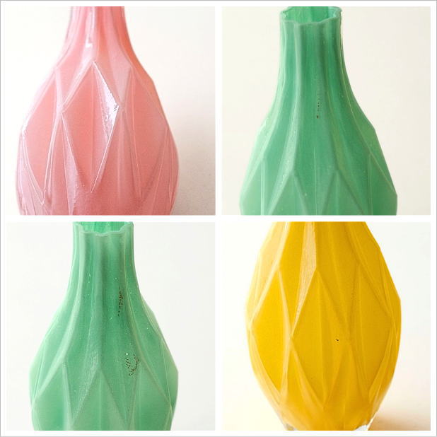 MILK GLASS  VASE ダイヤ 3カラー(5)