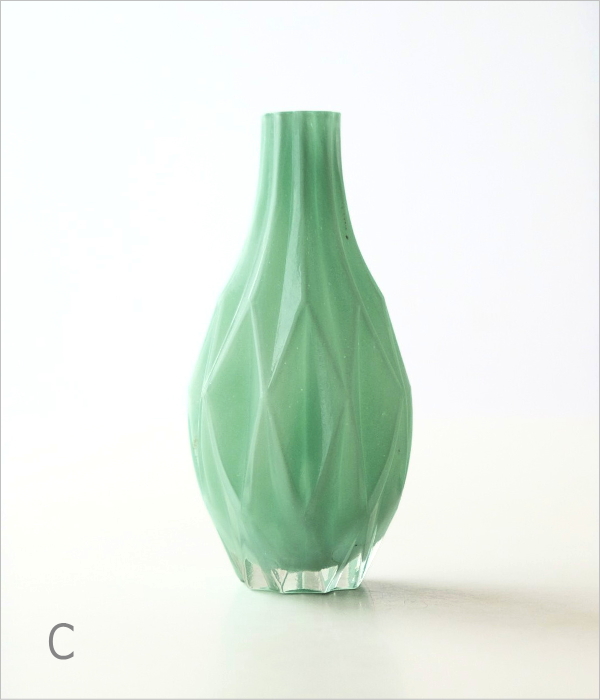 MILK GLASS  VASE ダイヤ 3カラー(8)