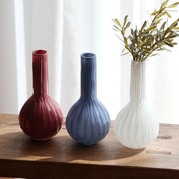 MILK GLASS VASE フィグ 3カラー