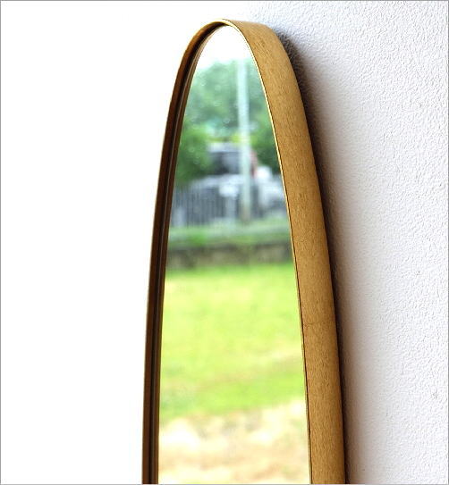 鏡 壁掛けミラー オーバル 楕円形 アンティークゴールド ウォール