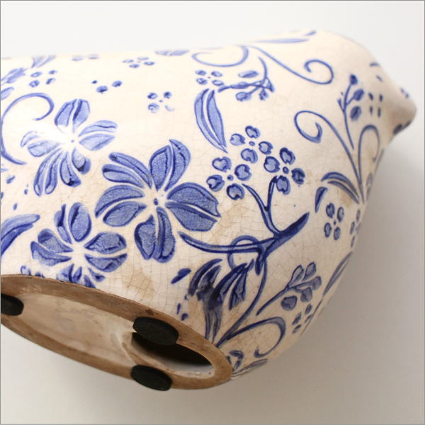 鳥 置物 陶器 オブジェ おしゃれ アンティーク クラシック シャビー