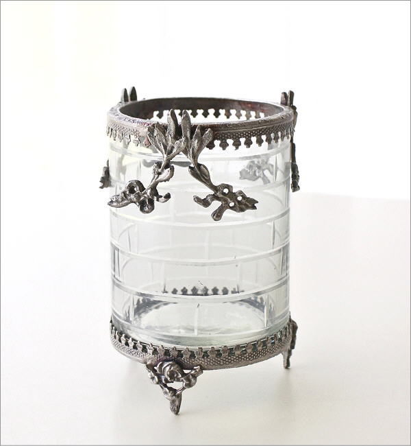 真鍮とガラスのサークルホルダー(6)