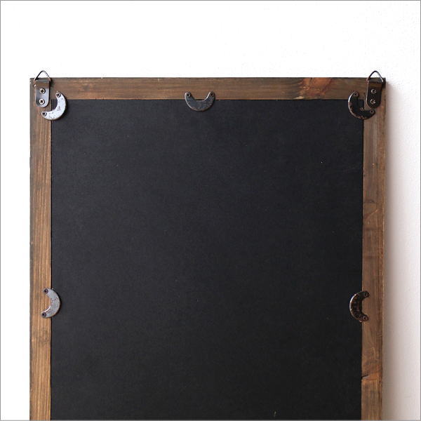 シャビーウッドとアイアンのクラシックな壁掛けミラー(5)