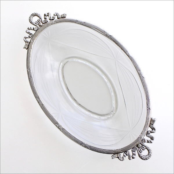 アクセサリートレイ ガラス 真鍮 アンティーク おしゃれ 脚付き