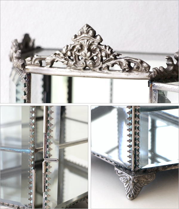 レトロな真鍮とガラスのコレクションケース2カラー(3)