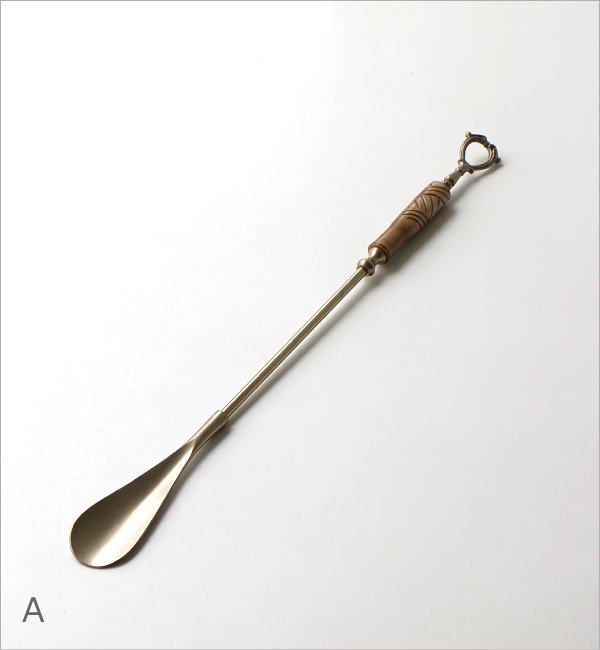 真鍮とウッドのロング靴ベラ ２カラー(5)