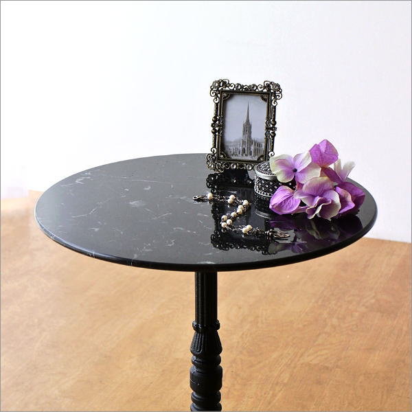 クラシックな大理石テーブル BK(2)