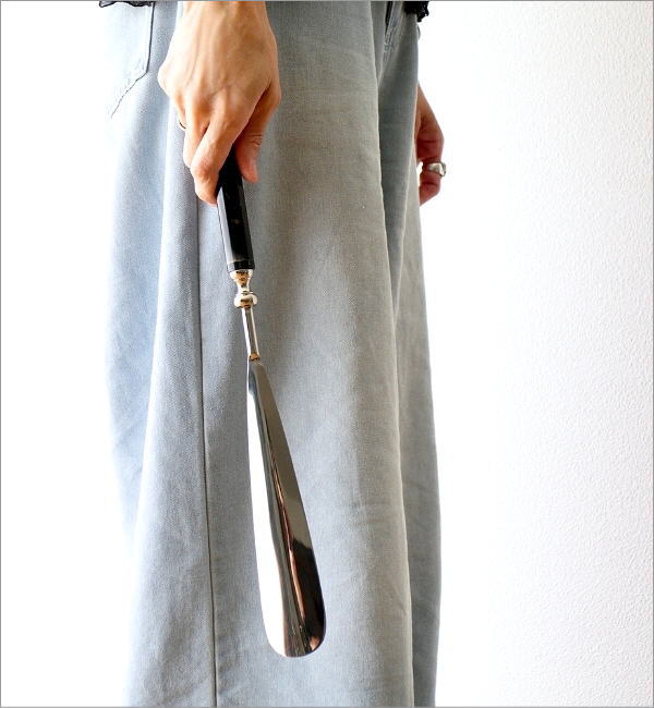 靴べら 真鍮 おしゃれ 玄関 ブラス 金属製 天然素材 ナチュラル 水牛の