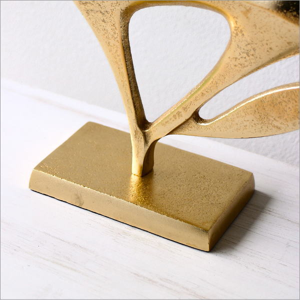 スタイリッシュなゴールドの馬の置物(5)