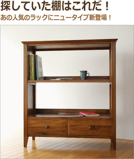 探していた棚はこれだ!チークフリーラックH100B