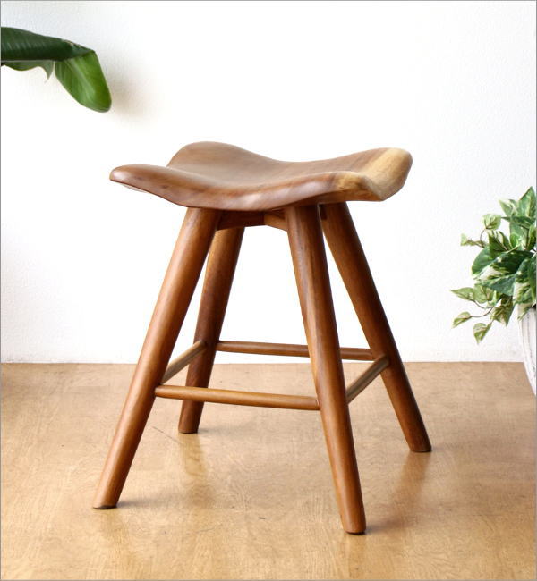 スツール 木製 おしゃれ 椅子 天然木 無垢 四角 角丸 ナチュラル 木目