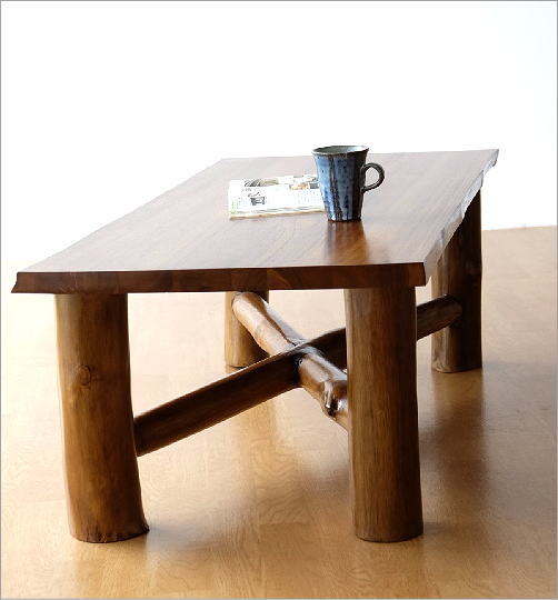 チーク原木テーブル