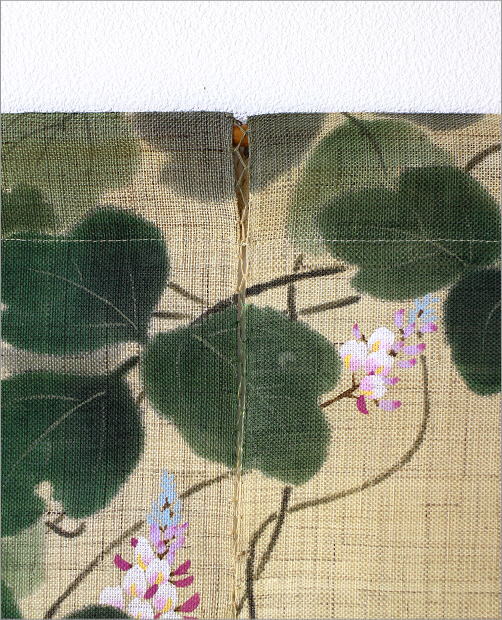 手染め麻のれん くずの花(3)
