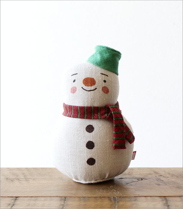 スノーマン 置物 オブジェ クリスマス おしゃれ 手のひらサイズ 卓上 飾り Xmas 雑貨 かわいい 麻人形 スノーマン [wlj2546] |  ギギliving