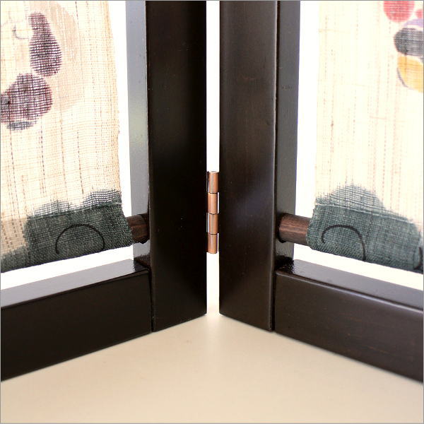 手染め麻布のミニ衝立 七福神(3)