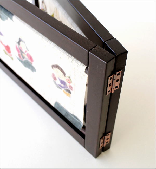 手染め麻布のミニ衝立 七福神(4)