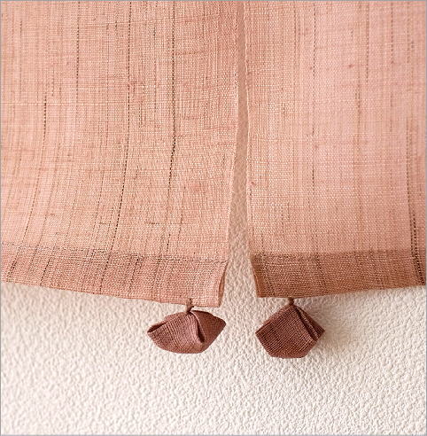 手染め麻のれん風音 桜(4)