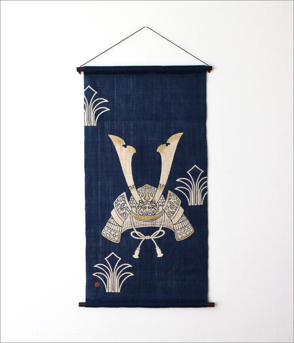 金彩タペストリー「鬼かぶと」(7)