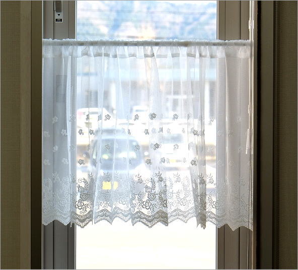 小窓 45cm丈 カフェカーテン DW(4)