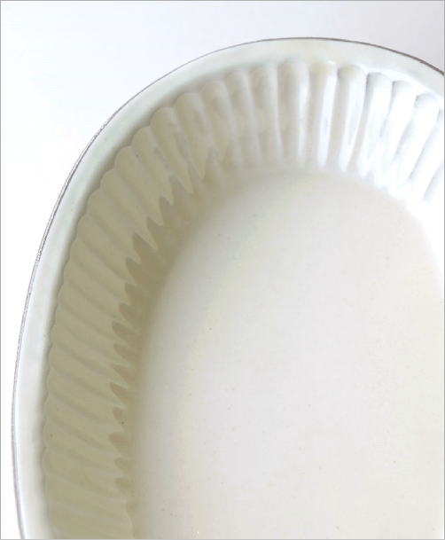 粉引しのぎ楕円皿 L(3)