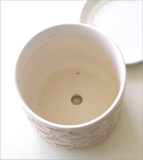 陶器のポット ソルリーフポット 2カラー(3)