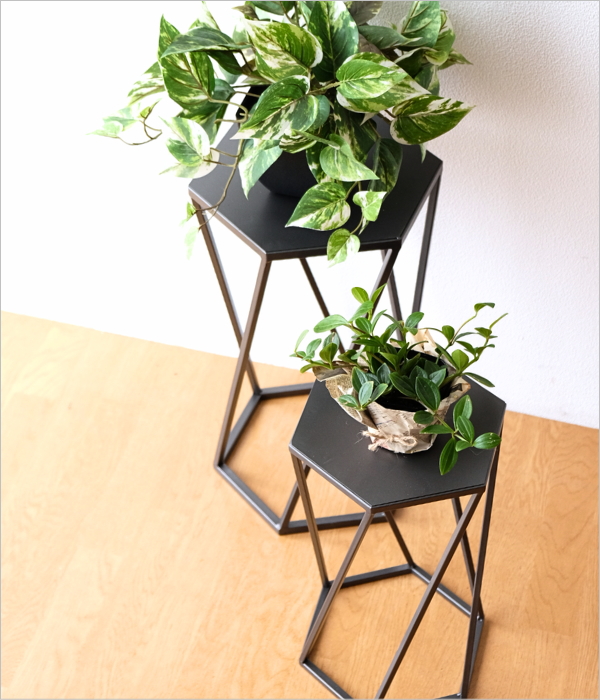 アイアン六角スタンド 2サイズセット(1)