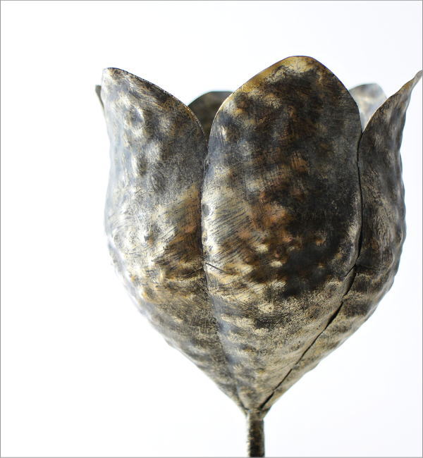 シャビーなアイアンのトーチフラワーカップ(3)