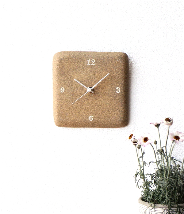 陶器のウォール スクエアクロック(1)