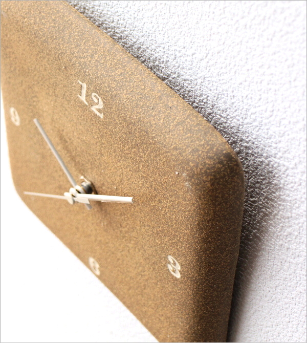 陶器のウォール スクエアクロック(3)