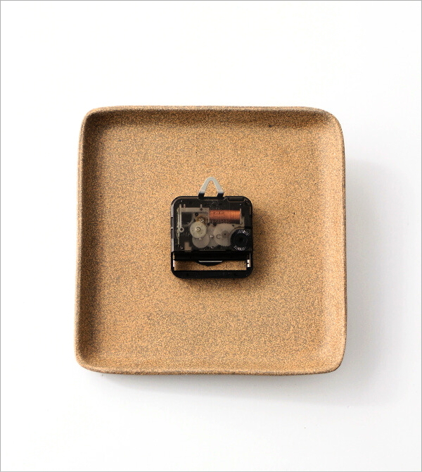 陶器のウォール スクエアクロック(4)