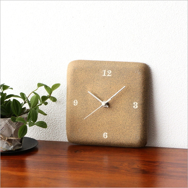 陶器のウォール スクエアクロック(5)