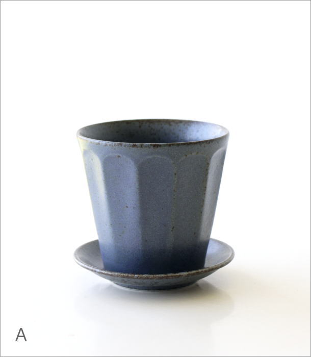 陶器の皿付き植木鉢 ４カラー(5)