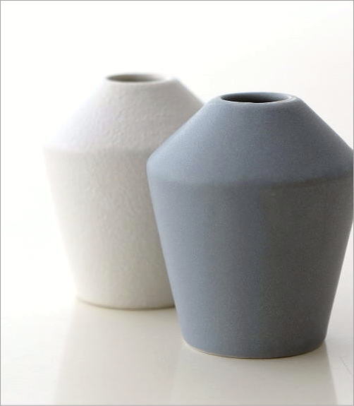 小さな陶器の花瓶 つぼみ 2カラー(2)